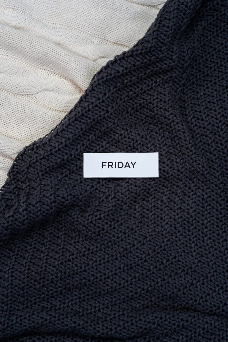 black textile on white textile