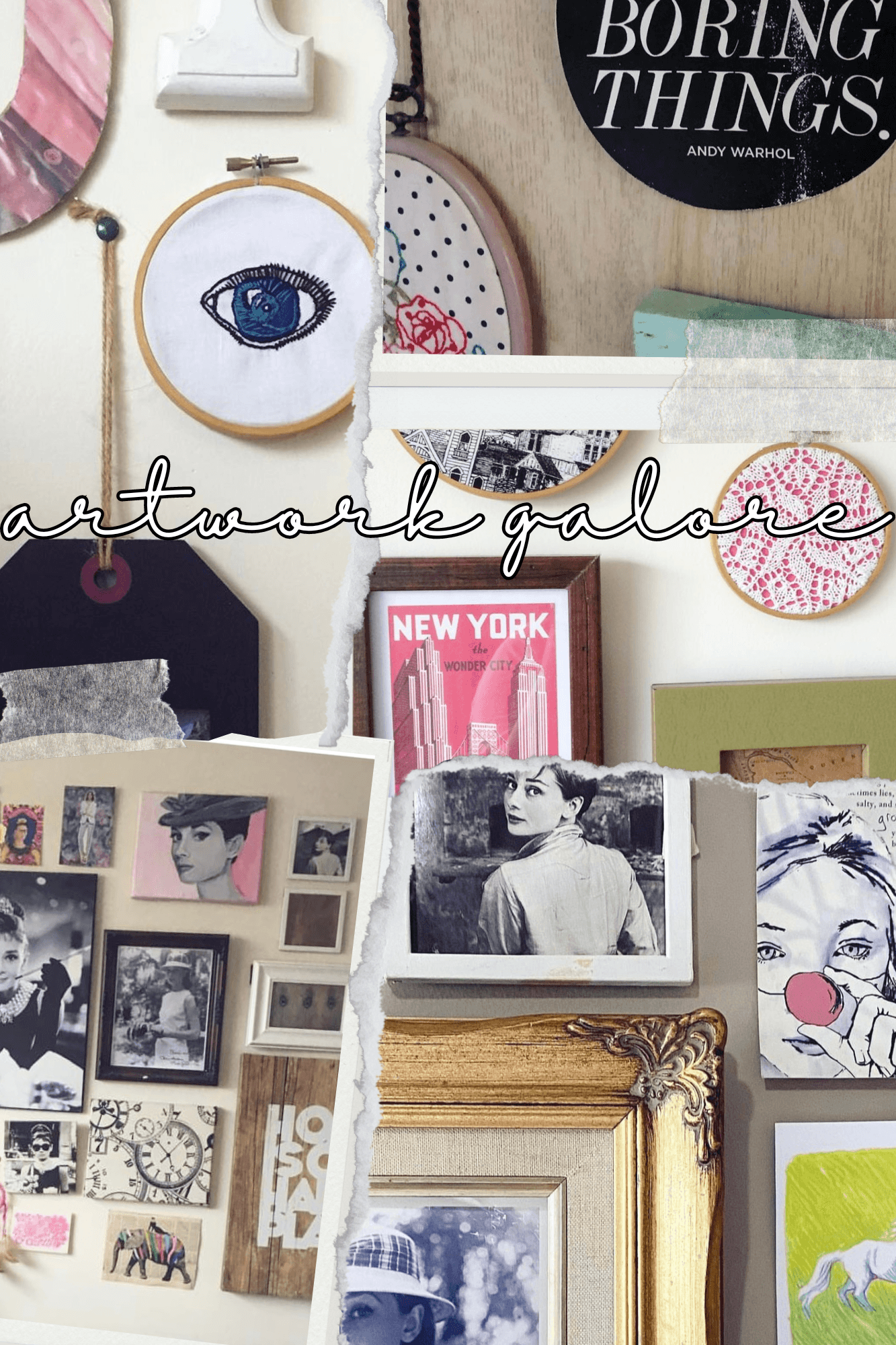 retro ripped paper frame best friends portrait photo collage-1