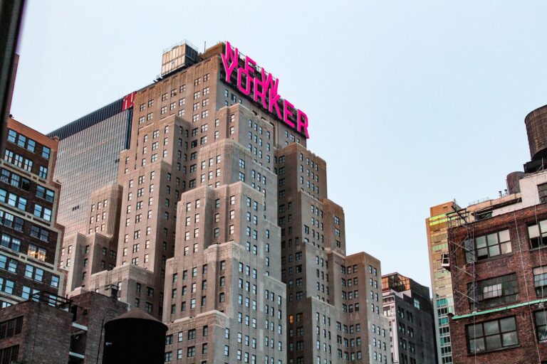 low angle shot of high rise buildings in new york city