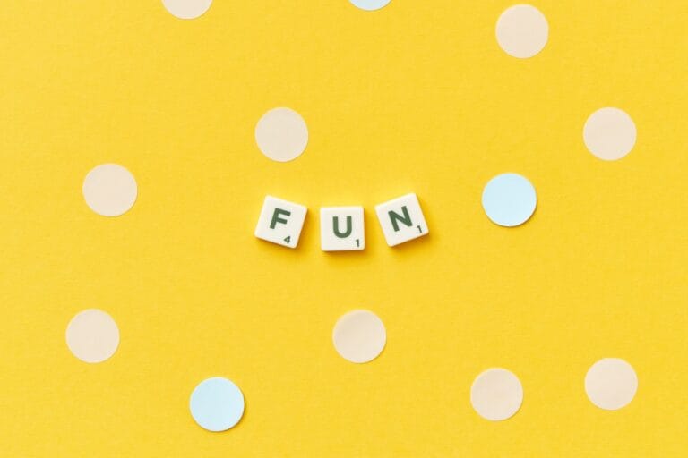 scrabble word on yellow background