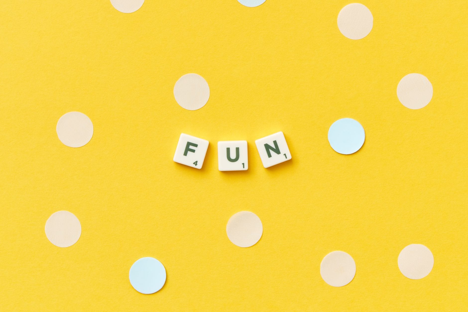 scrabble word on yellow background